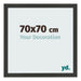 Cornice 70x70cm Grana Di Legno Nero MDF Bologna Davanti Dimensione | Yourdecoration.it