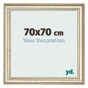 Cornice 70x70cm Lucentezza Metallica MDF Lazio Davanti Dimensione | Yourdecoration.it
