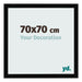 Cornice 70x70cm Nero Lucente MDF Bologna Davanti Dimensione | Yourdecoration.it