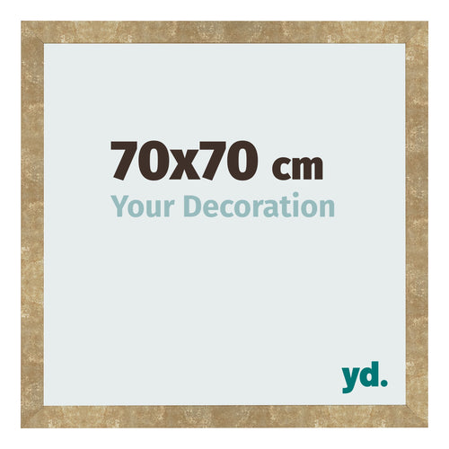 Cornice 70x70cm Oro Antico MDF Bologna Davanti Dimensione | Yourdecoration.it