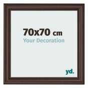 Cornice 70x70cm Quercia Scura MDF Lazio Davanti Dimensione | Yourdecoration.it
