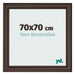 Cornice 70x70cm Quercia Scura MDF Lazio Davanti Dimensione | Yourdecoration.it