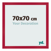 Cornice 70x70cm Rosso MDF Bologna Davanti Dimensione | Yourdecoration.it
