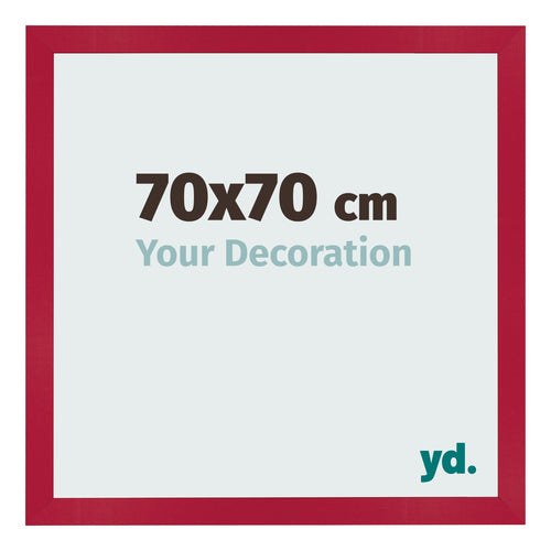 Cornice 70x70cm Rosso MDF Bologna Davanti Dimensione | Yourdecoration.it