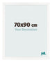 Cornice 70x90 cm Bianco Lucente MDF Bologna Davanti Dimensione | Yourdecoration.it