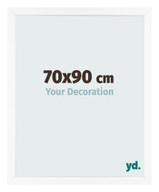 Cornice 70x90 cm Bianco Opaco MDF Bologna Davanti Dimensione | Yourdecoration.it