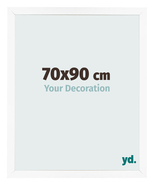 Cornice 70x90 cm Bianco Opaco MDF Bologna Davanti Dimensione | Yourdecoration.it