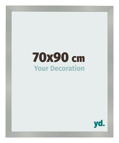 Cornice 70x90cm Alluminio Spazzolato MDF Bologna Davanti Dimensione | Yourdecoration.it