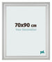 Cornice 70x90cm Argento Opaco MDF Lazio Davanti Dimensione | Yourdecoration.it