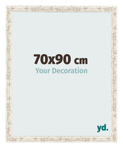 Cornice 70x90cm Bianco Vintage MDF Bologna Davanti Dimensione | Yourdecoration.it