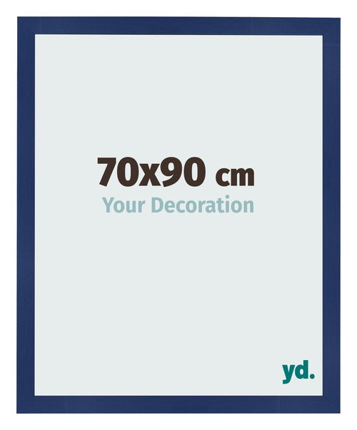 Cornice 70x90cm Blu Scuro Spazzato MDF Bologna Davanti Dimensione | Yourdecoration.it