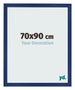 Cornice 70x90cm Blu Scuro Spazzato MDF Bologna Davanti Dimensione | Yourdecoration.it