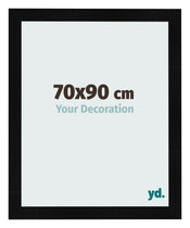Cornice 70x90cm Nero Argento Lucido MDF Pisa Davanti Dimensione | Yourdecoration.it