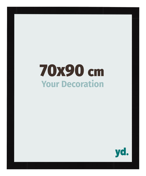 Cornice 70x90cm Nero Lucente MDF Bologna Davanti Dimensione | Yourdecoration.it
