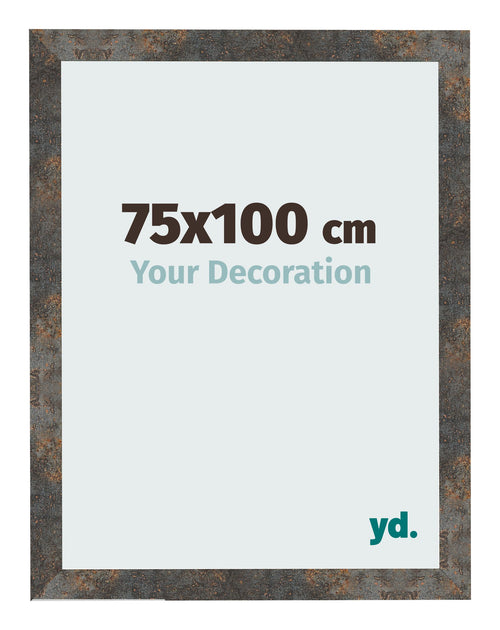 Cornice 75x100 cm Metallo Ossidato MDF Bologna Davanti Dimensione | Yourdecoration.it
