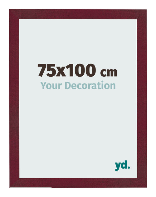 Cornice 75x100 cm Vino Rosso Spazzato MDF Bologna Davanti Dimensione | Yourdecoration.it