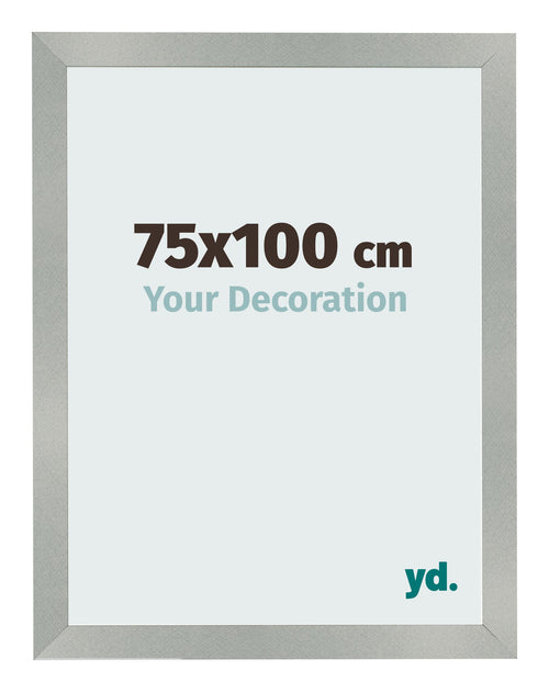 Cornice 75x100cm Alluminio Spazzolato MDF Bologna Davanti Dimensione | Yourdecoration.it