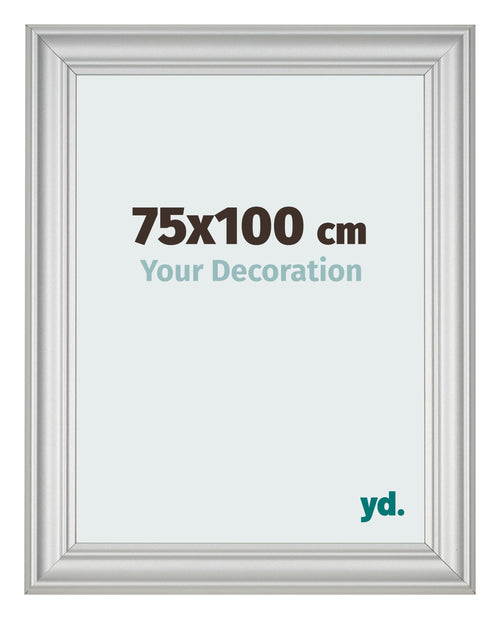 Cornice 75x100cm Argento Opaco MDF Lazio Davanti Dimensione | Yourdecoration.it