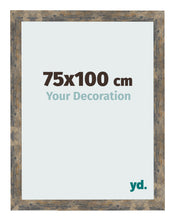 Cornice 75x100cm Blu Oro Fondente MDF Bologna Davanti Dimensione | Yourdecoration.it
