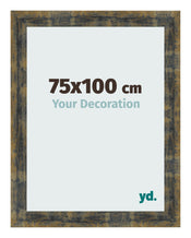 Cornice 75x100cm Blu Oro Fondente MDF Pisa Davanti Dimensione | Yourdecoration.it