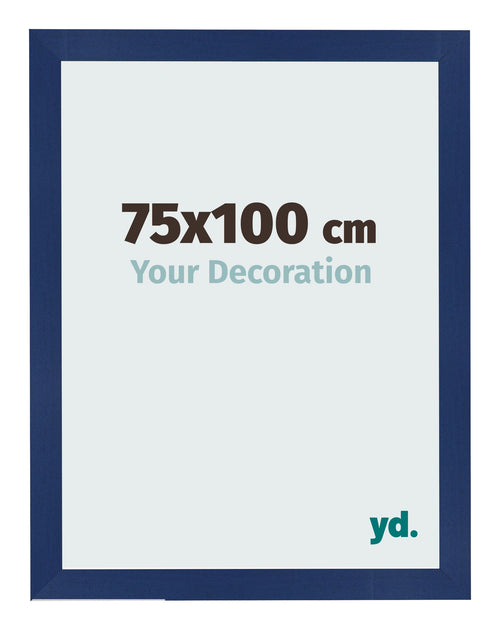 Cornice 75x100cm Blu Scuro Spazzato MDF Bologna Davanti Dimensione | Yourdecoration.it