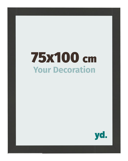 Cornice 75x100cm Grana Di Legno Nero MDF Bologna Davanti Dimensione | Yourdecoration.it