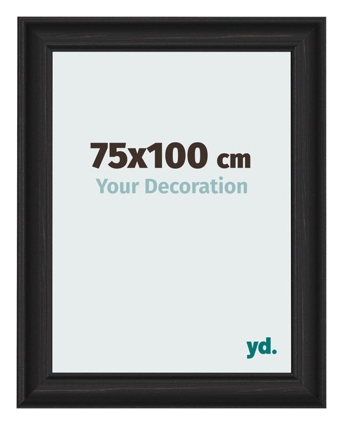 Cornice 75x100cm Grana Di Legno Nero MDF Lazio Davanti Dimensione | Yourdecoration.it