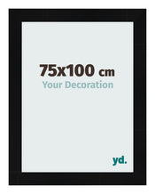 Cornice 75x100cm Nero Argento Lucido MDF Pisa Davanti Dimensione | Yourdecoration.it