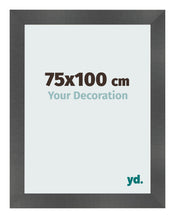 Cornice 75x100cm Nero Argento Lucido MDF Pisa Davanti Dimensione | Yourdecoration.it