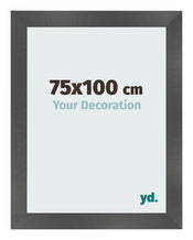 Cornice 75x100cm Nero Argento Lucido MDF Pisa Davanti Dimensione | Yourdecoration.it
