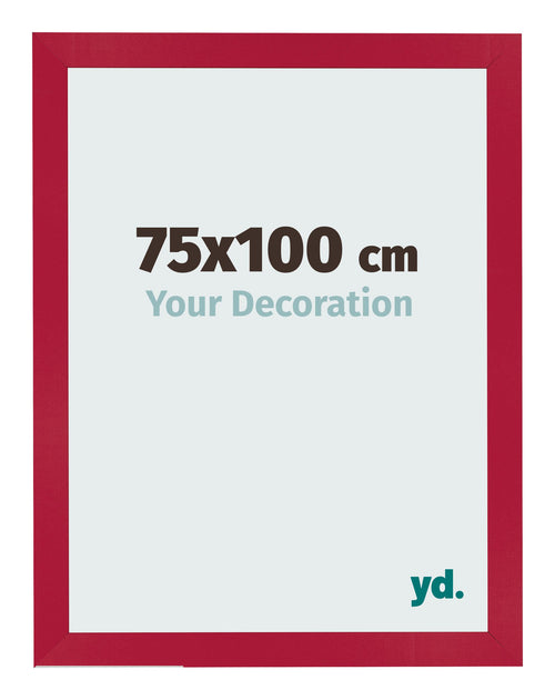 Cornice 75x100cm Rosso MDF Bologna Davanti Dimensione | Yourdecoration.it