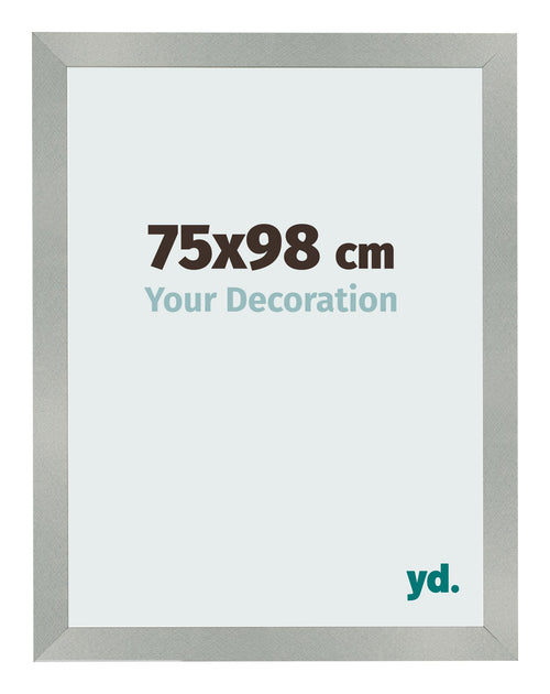 Cornice 75x98cm Alluminio Spazzolato MDF Bologna Davanti Dimensione | Yourdecoration.it