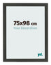 Cornice 75x98cm Antracite MDF Bologna Davanti Dimensione | Yourdecoration.it