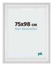Cornice 75x98cm Bianco Spazzato MDF Lazio Davanti Dimensione | Yourdecoration.it