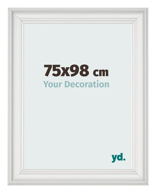 Cornice 75x98cm Bianco Spazzato MDF Lazio Davanti Dimensione | Yourdecoration.it