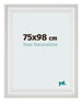 Cornice 75x98cm Bianco Spazzato MDF Lazio Davanti Dimensione | Yourdecoration.it