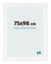 Cornice 75x98cm Bianco Vintage MDF Pisa Davanti Dimensione | Yourdecoration.it