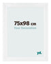 Cornice 75x98cm Bianco Vintage MDF Pisa Davanti Dimensione | Yourdecoration.it