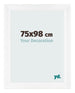 Cornice 75x98cm Bianco Vintage MDF Pisa Davanti Dimensione | Yourdecoration.it