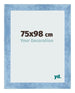 Cornice 75x98cm Blu Acceso Spazzato MDF Pisa Davanti Dimensione | Yourdecoration.it