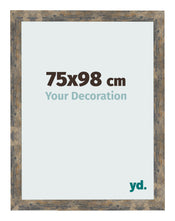 Cornice 75x98cm Blu Oro Fondente MDF Bologna Davanti Dimensione | Yourdecoration.it