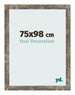 Cornice 75x98cm Blu Oro Fondente MDF Bologna Davanti Dimensione | Yourdecoration.it