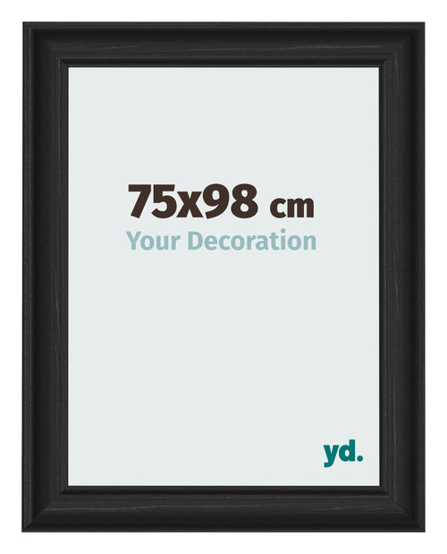 Cornice 75x98cm Grana Di Legno Nero MDF Lazio Davanti Dimensione | Yourdecoration.it