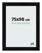 Cornice 75x98cm Nero Argento Lucido MDF Pisa Davanti Dimensione | Yourdecoration.it