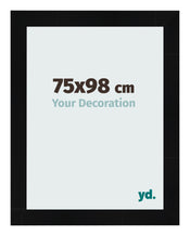 Cornice 75x98cm Nero Argento Lucido MDF Pisa Davanti Dimensione | Yourdecoration.it