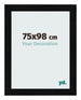 Cornice 75x98cm Nero Argento Lucido MDF Pisa Davanti Dimensione | Yourdecoration.it