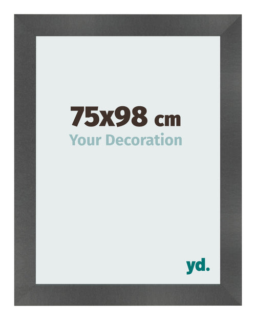 Cornice 75x98cm Nero Argento Lucido MDF Pisa Davanti Dimensione | Yourdecoration.it