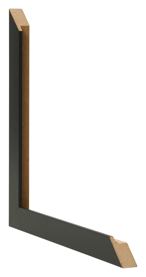 Cornice 75x98cm Nero Opaco MDF Bologna Dettaglio Intersezione | Yourdecoration.it