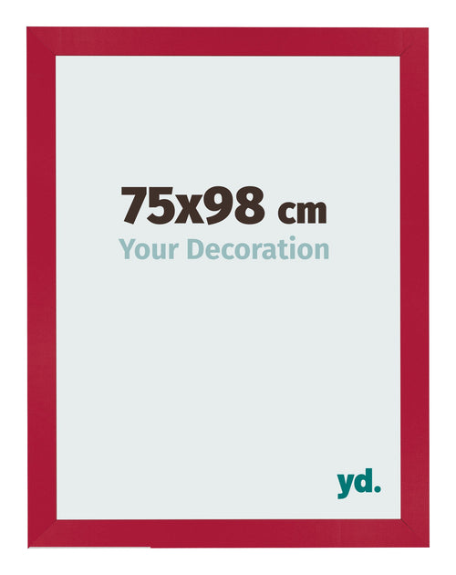 Cornice 75x98cm Rosso MDF Bologna Davanti Dimensione | Yourdecoration.it