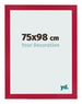 Cornice 75x98cm Rosso MDF Bologna Davanti Dimensione | Yourdecoration.it